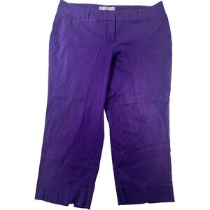 Avenue Studio Purple Straight Leg Dress Pants Womens Plus Size 18